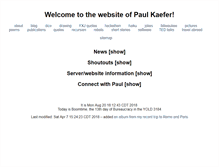 Tablet Screenshot of paulkaefer.com